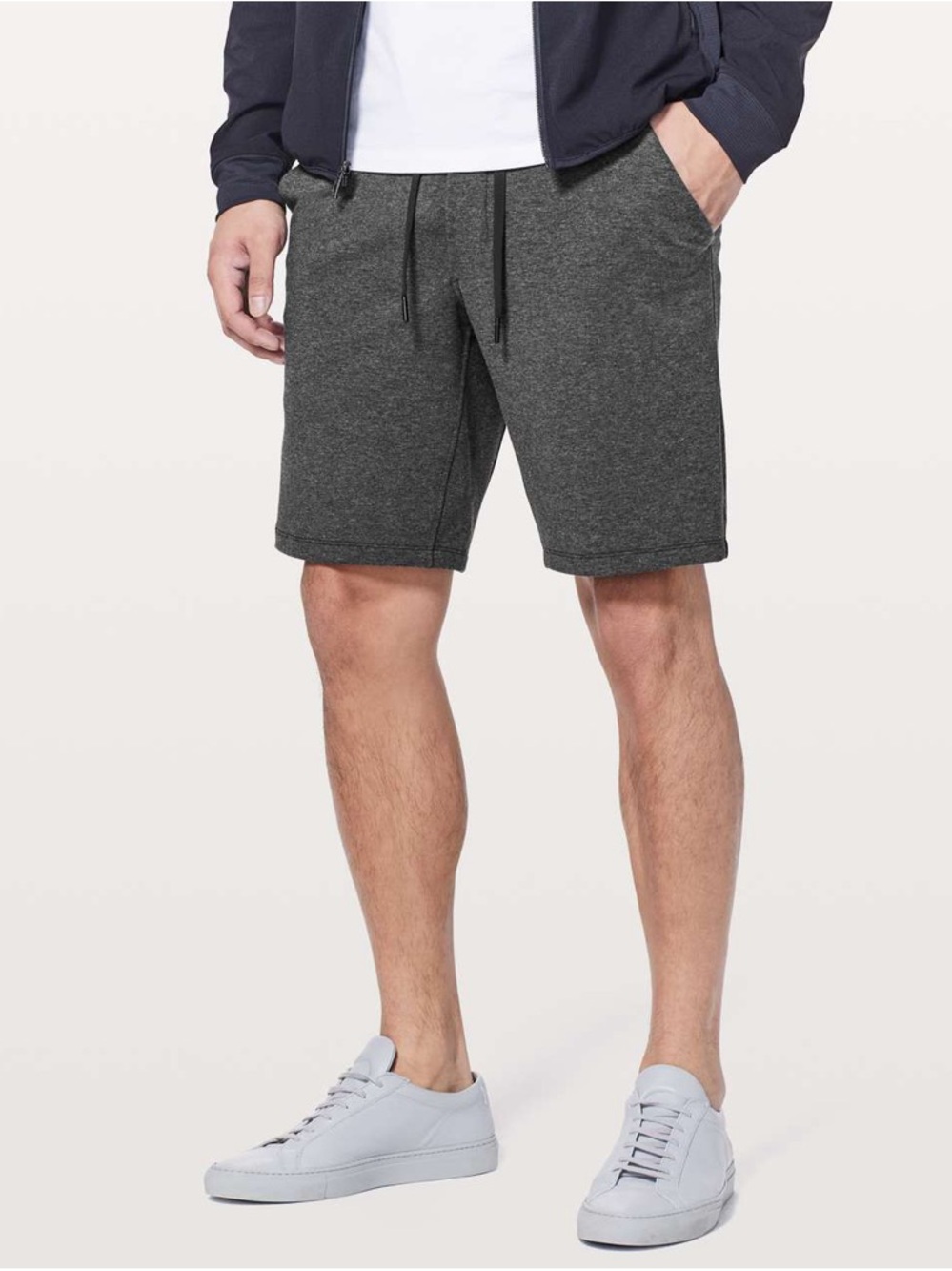 lululemon athletica Men's Charcoal Knit Drawstring Shorts size:S